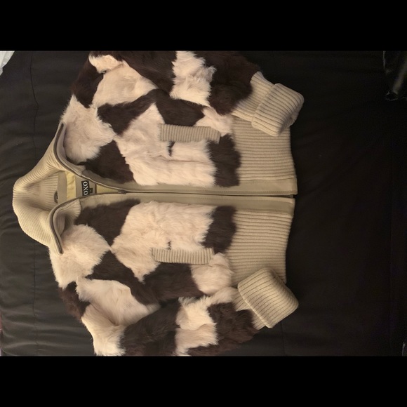 Rabbit fur waist length jacket - Picture 2 of 7